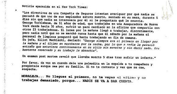 Trabajo con moraleja