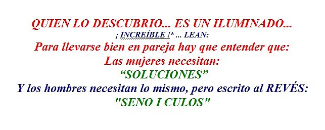 Soluciones para mujeres y hombres