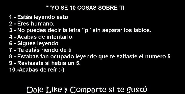 10 cosas sobre ti