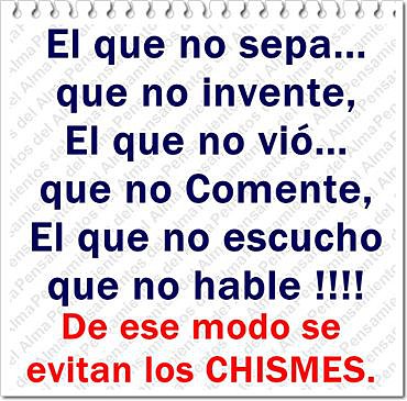 evita chismes