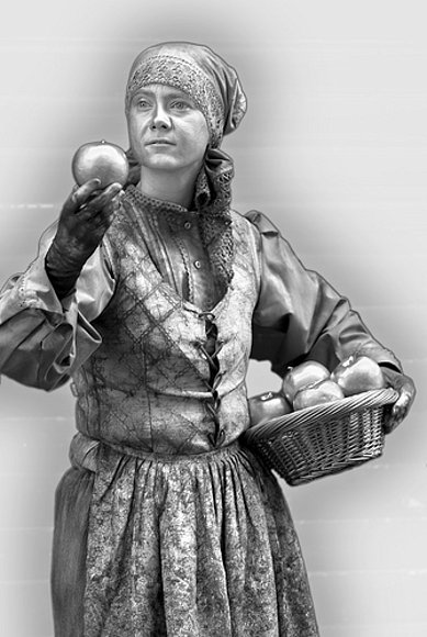 Vendedora de manzanas