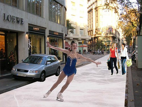 Pista de Gel para la Diagonal de Barcelona