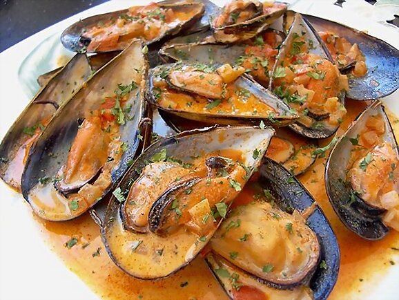 Mejillones a la sidra