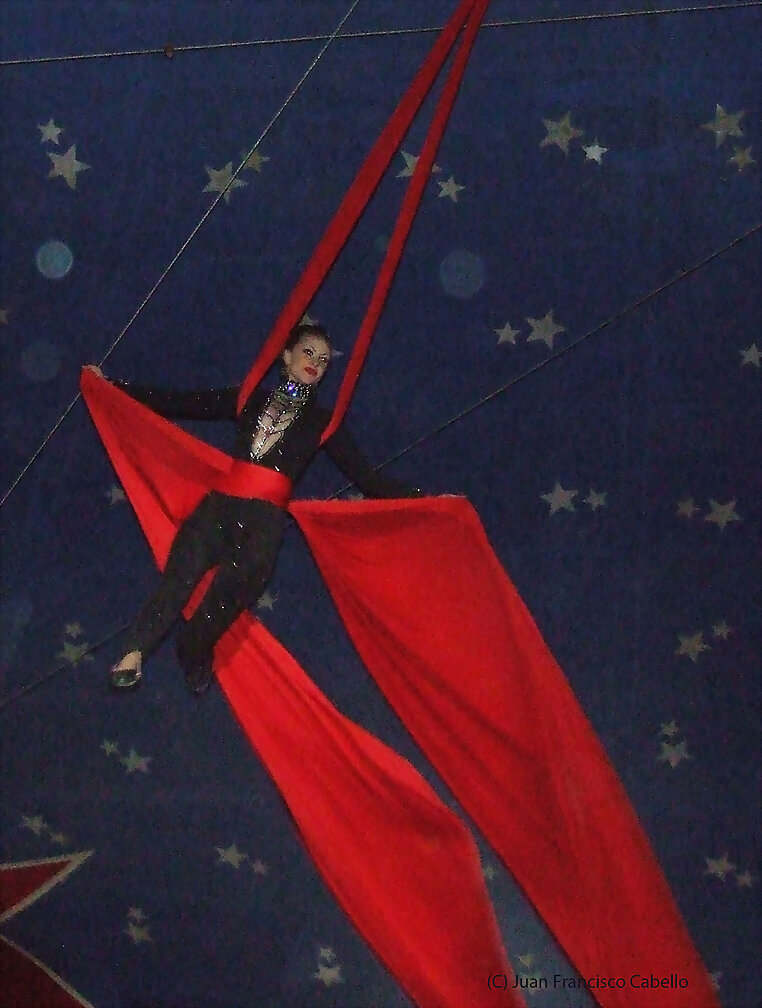 Bonito numero de Telas en el Circo Royal