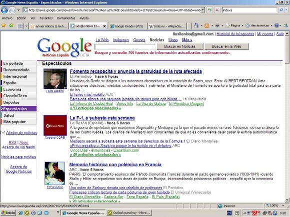 El espectaculo de Renfe en Google