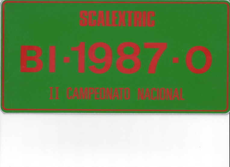 PLACA II CAMPEONATO NACIONAL 1987