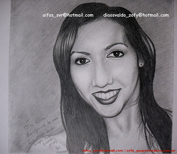 Retrato a lápiz de Debo