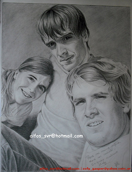 Retrato a lápiz de Facu terminado