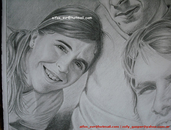 Fragmento del retrato a lápiz