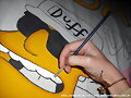 Bandera de egresados la cara de Duffman | paso 4