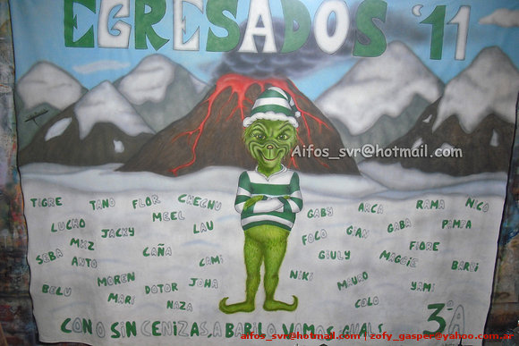 Bandera de egresados 2011 Grinch