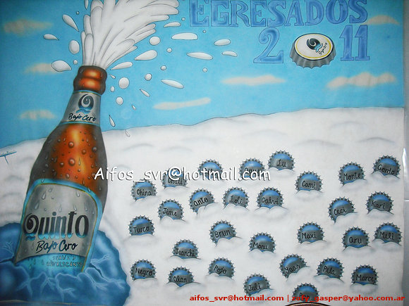 Banderas de egresados.... Quilmes bajo cero =)