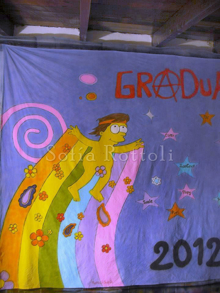 Bandera de egresados de Homero Jay Simpsons