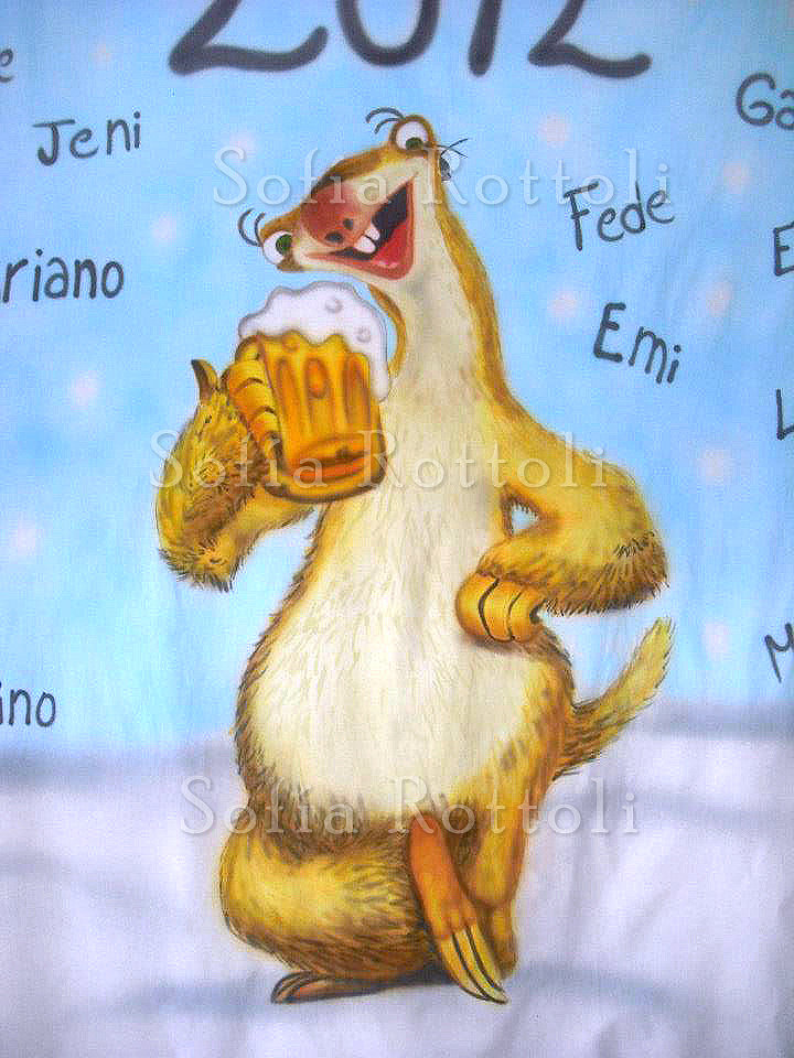 Bandera de egresados de Sid de la Era de Hielo