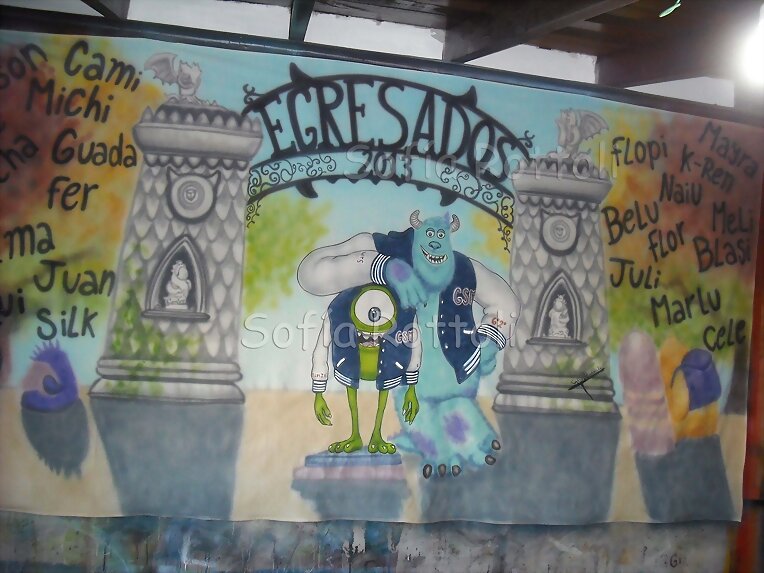 Bandera de egresados 2013 Monster university