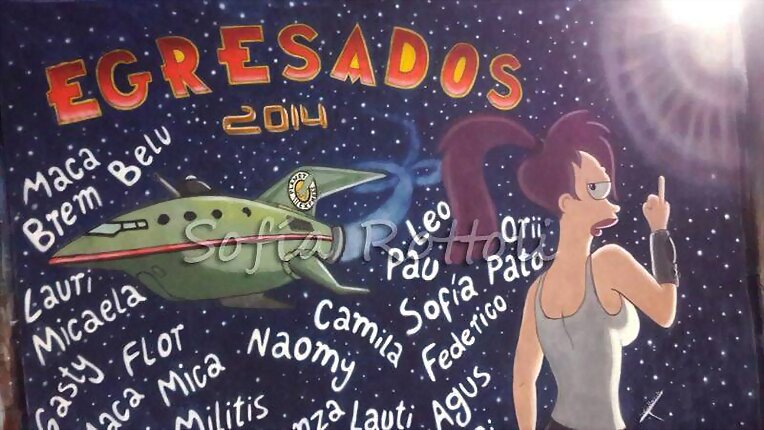 Bandera de egresados Futurama