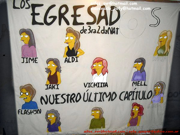 Bandera de los chicos simpsonisados