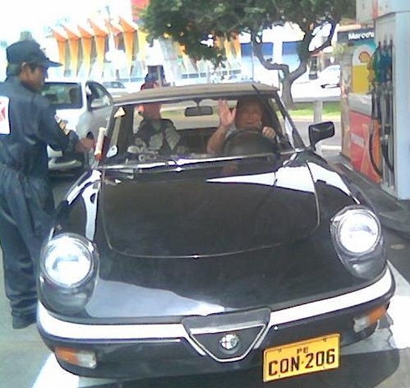 En el alfa Romeo