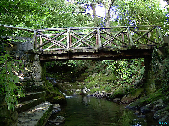 Puente sobre el Rio Valvanuz .Selaya