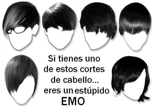 Por ultimo. Peinados emos