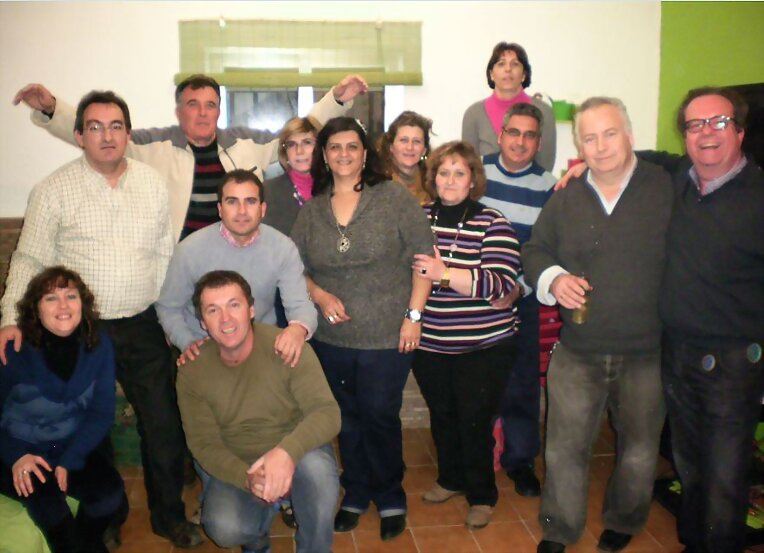 Con los amigos