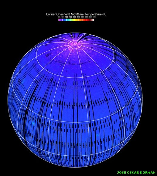 Nuevos mapas térmicos de la Luna identifican regio