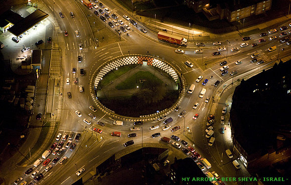 London from above, at night