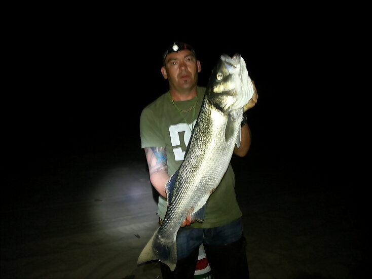 lubina de 5kls pescada por un servidor