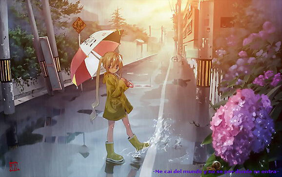 Niña Bajo la Lluvia