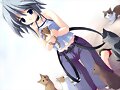 Chica con gatitos