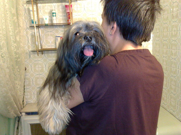 Con mi nuevo amigo Mossy