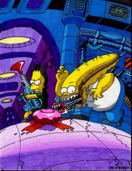 LOS SIMPSONS VERSION ALIENS