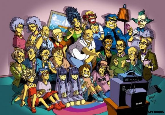Los Simpson version manga!