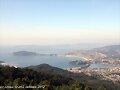 vista de Baiona desde A Groba en Galicia Espa&ntilde;a
