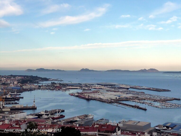 vista panoramica de Bouzas en Vigo Galicia España