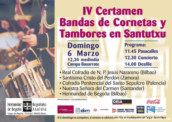 CARTEL CERTAMEN DE BANDAS EN BILBAO
