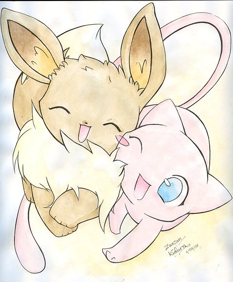 mew and eevee