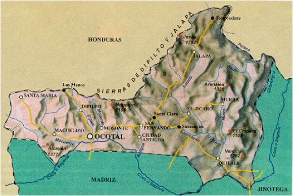 Mapa de Nueva Segovia