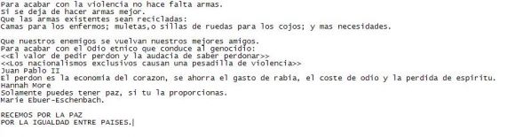 PAZ MUNDIAL