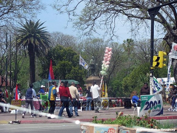 plaza Colòn, ayer domingo, dia de elecciones.