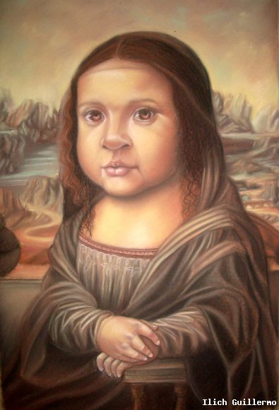 BabyLisa pastel en cartulina de Ilich Guillermo