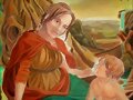 Madre amorosa pastel de Ilich Guillermo L&oacute;pez Ch&aacute;v