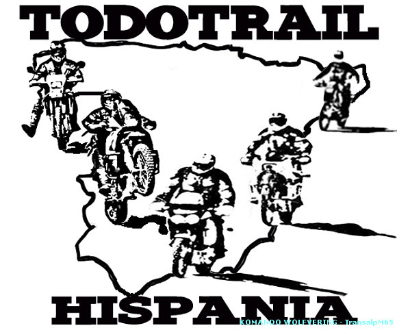 Logotipo TODOTRAILHISPANIA - Mapa en V