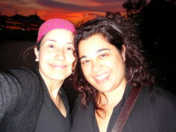 Lisa y yo en el río Sena Septiembre 2007