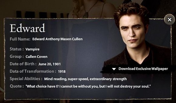 foto s edde la página oficial de new moon