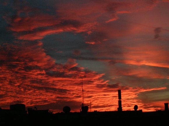 Atardecer desde el balcón de casa