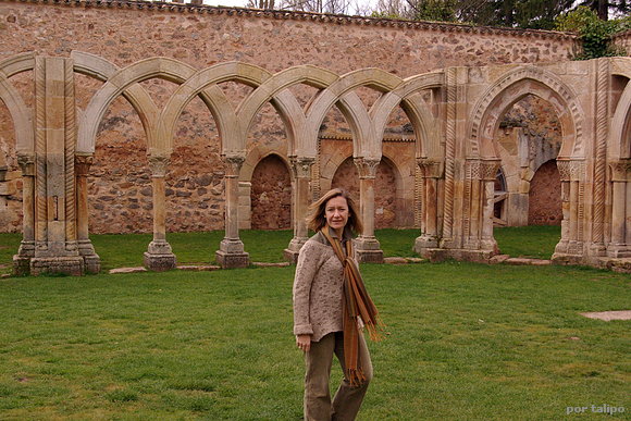 En el claustro de San Juan de Duero