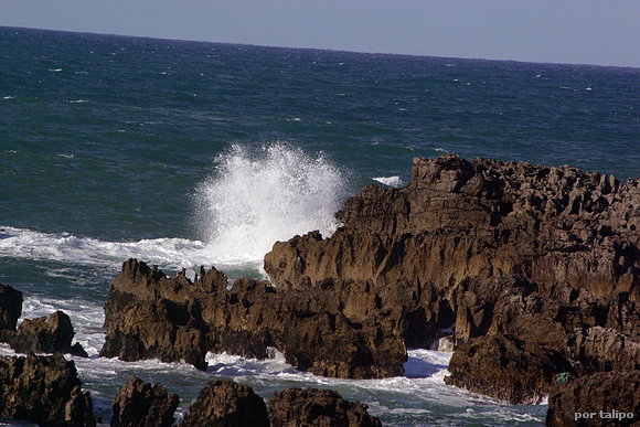 Olas rompiendo