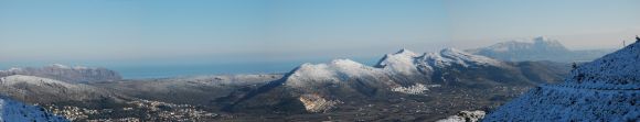 La marina alta desde el coll de rates.-