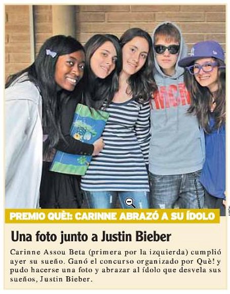 Carinne pudo abrazar a su ídolo